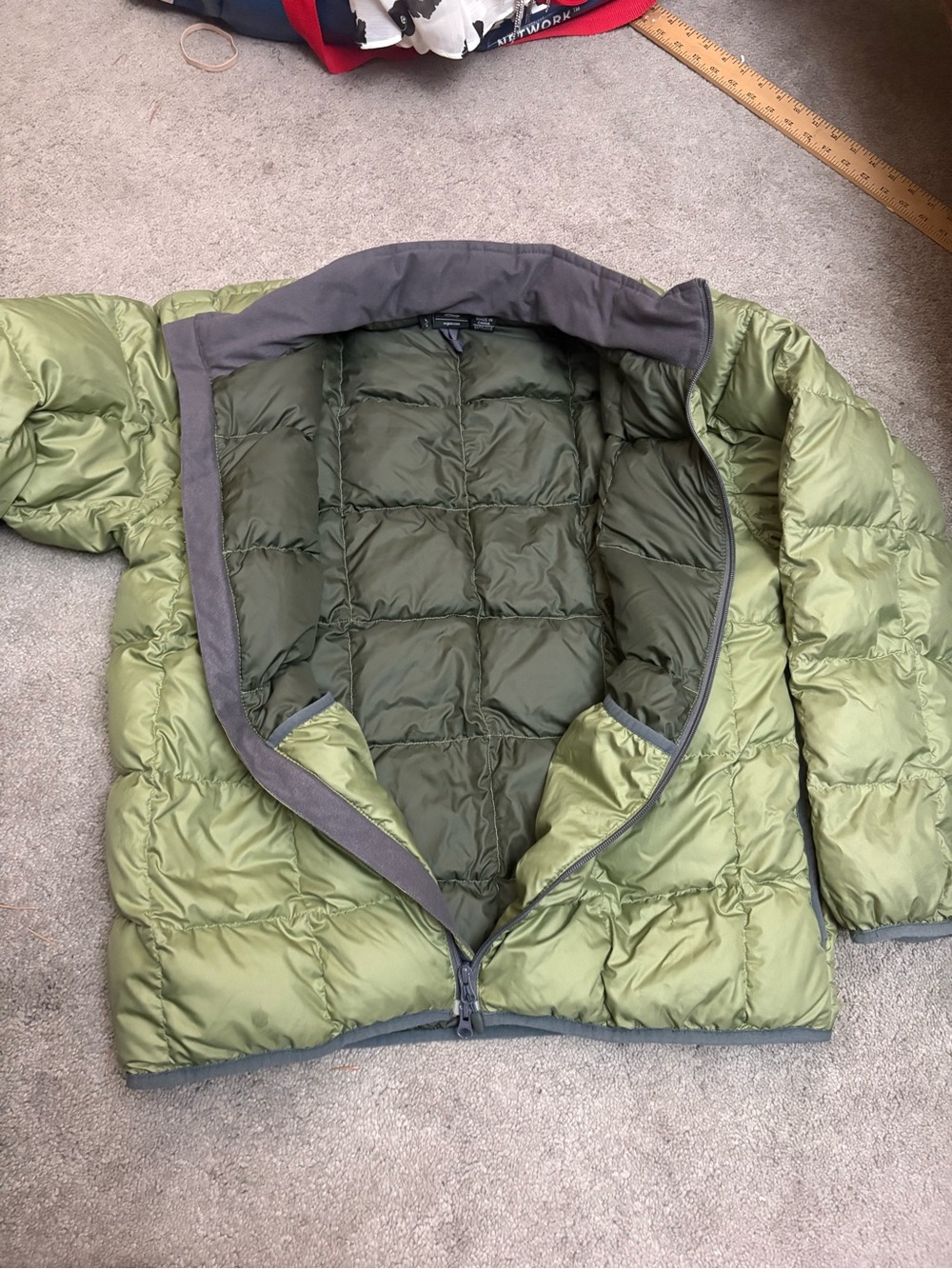 Outdoor Research Olive Green Quilted Puffer Jacket